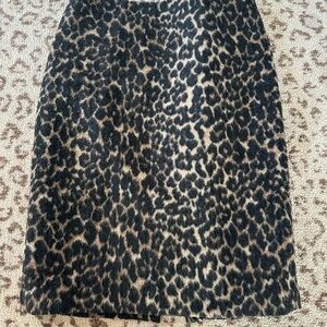 Leopard Midi Skirt fur effect